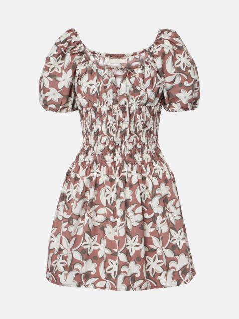 FAITHFULL Floral cotton poplin minidress