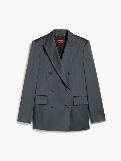 Max Mara TEIERA Double-breasted envers satin blazer