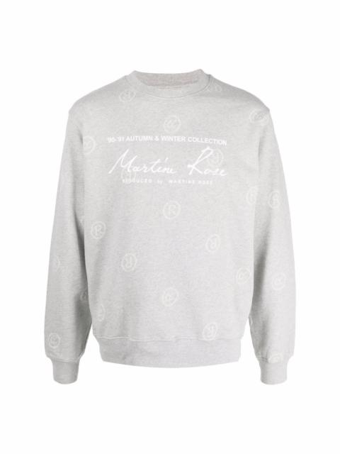 Martine Rose logo-print crew-neck sweatshirt