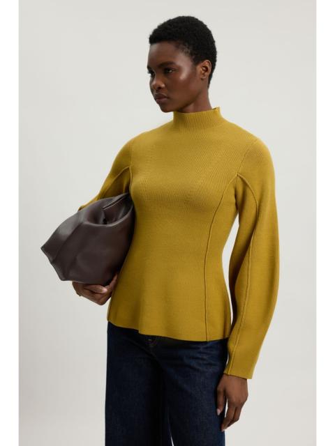 KAREN MILLEN Knit Wool Look Rounded Sleeve High Neck Jumper