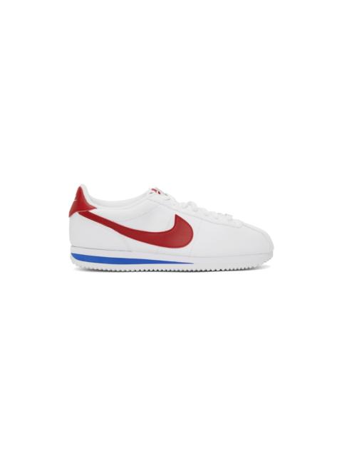Nike White & Red Cortez Basic Sneakers