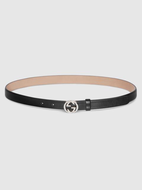 GUCCI Thin belt with Interlocking G buckle
