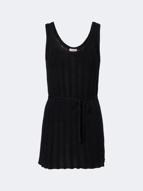 ERES Tangente belted knitted cotton-blend top