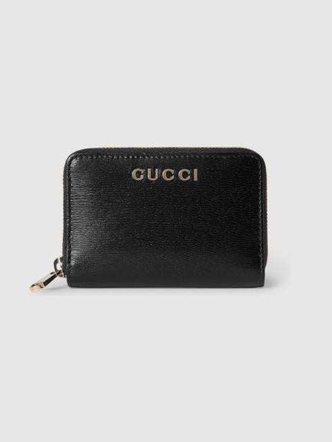 GUCCI Zip card case with Gucci script