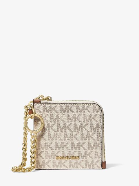 MICHAEL KORS Jet Set Travel Signature Logo Chain Wallet