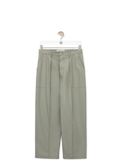 Low crotch trousers in cotton