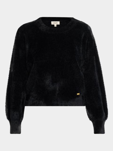 L'AGENCE Nimbus Fuzzy Crewneck Sweater