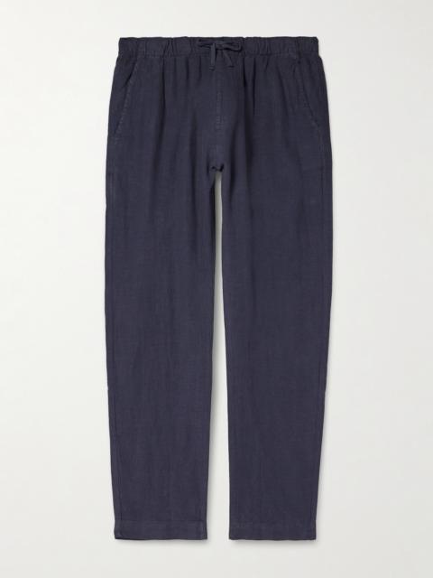 Hartford Joggy Straight-Leg Linen Drawstring Trousers