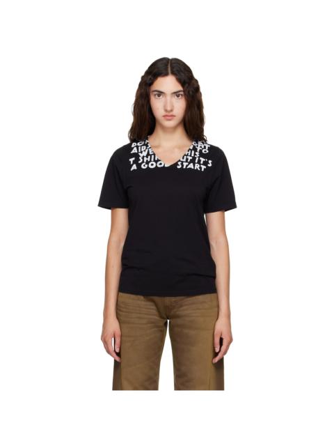 MM6 Maison Margiela Black SIDA Print T-shirt
