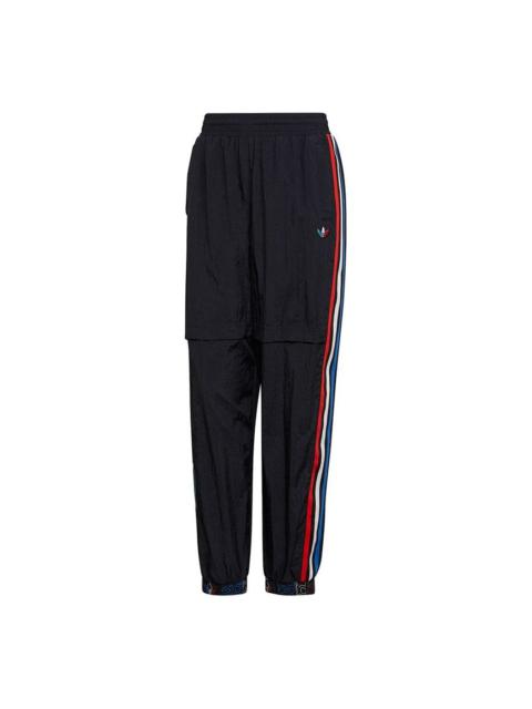 adidas (WMNS) adidas originals Japona Tp Contrasting Colors Stripe Loose Bundle Feet Sports Pants/Trousers/