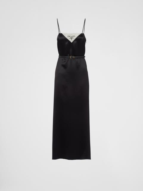 Prada Satin crepe slip dress