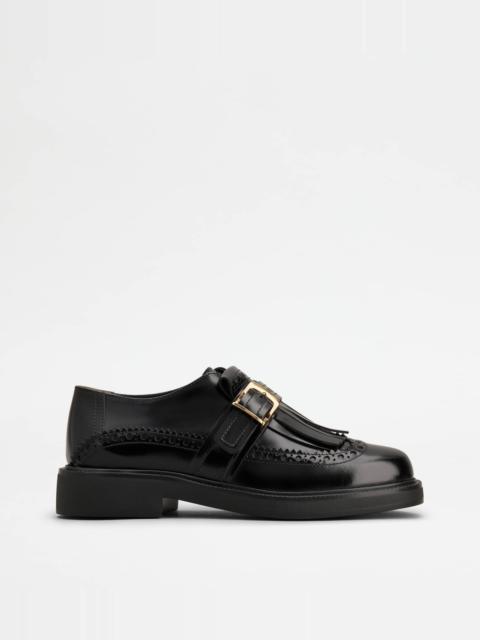 Tod's MONKSTRAPS IN LEATHER - BLACK
