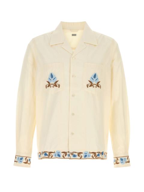 BODE Cream cotton Nouveau Vine shirt