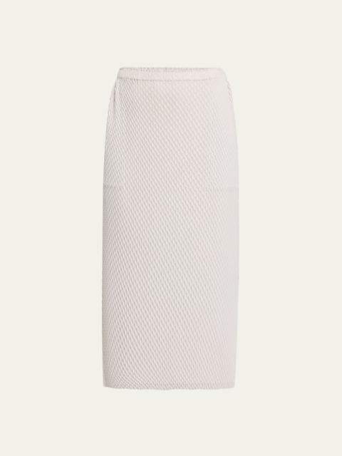 ISSEY MIYAKE Sleek Pleats Midi Skirt