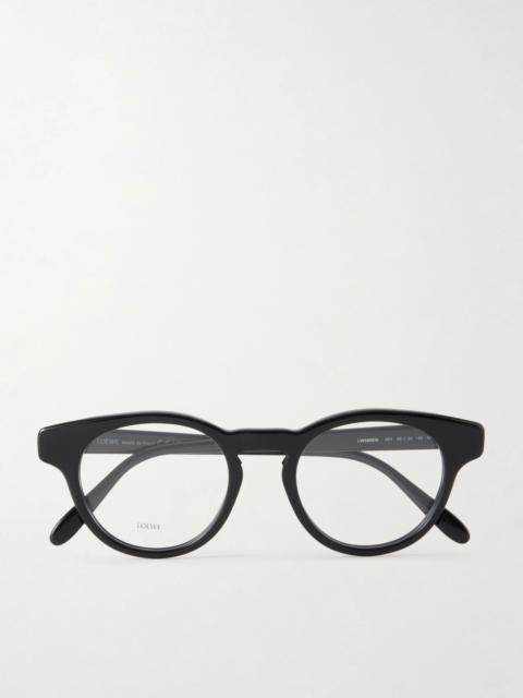 Loewe Slim Round Acetate Glasses Black