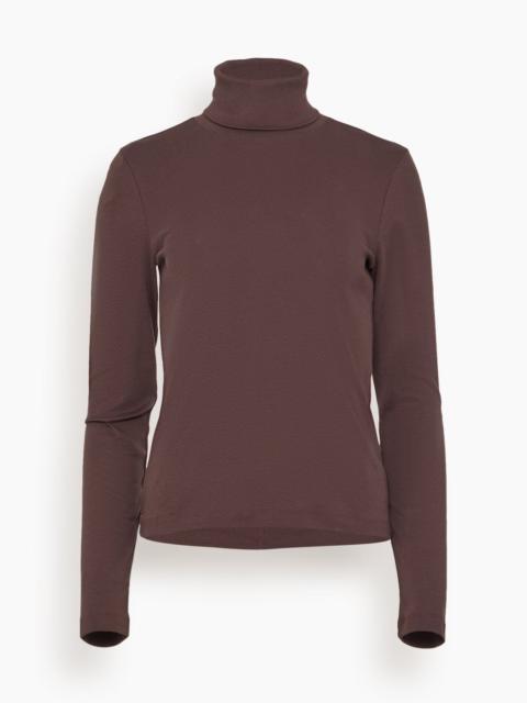FLORE FLORE Dinah Turtleneck in Choco Plum