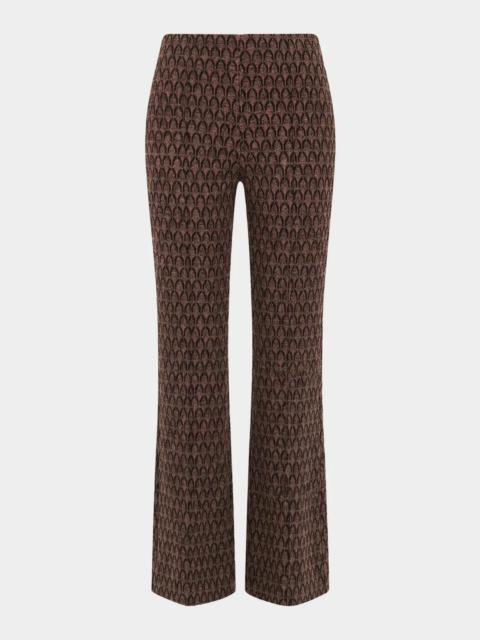 DIANE VON FURSTENBERG Leonor Viscose Knit Jacquard Trousers