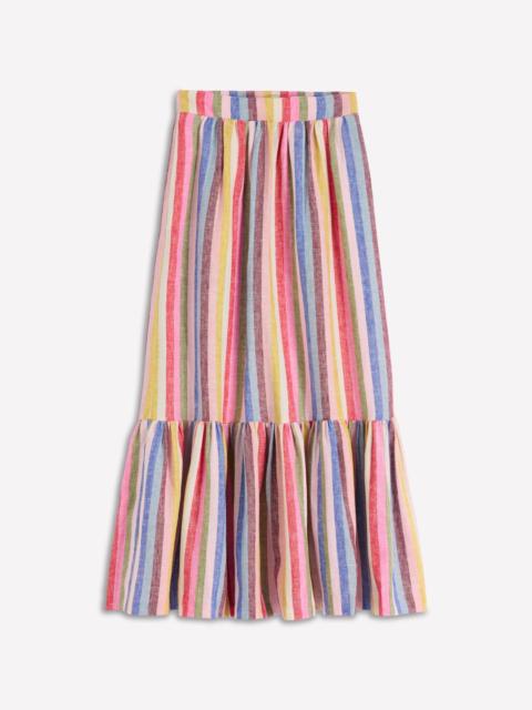 BODEN Abigail Linen Maxi Skirt-Multi Stripe