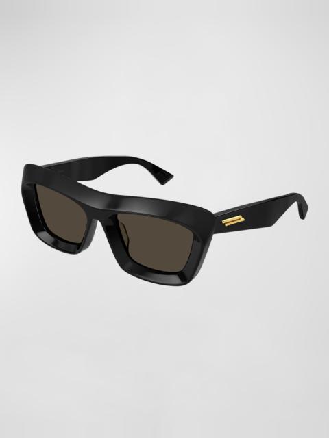 Beveled Acetate Rectangle Sunglasses