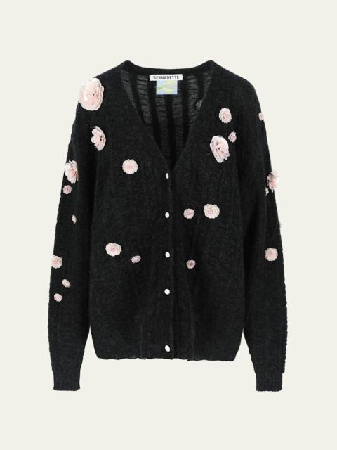BERNADETTE Cammie Embellished Alpaca Wool Cardigan
