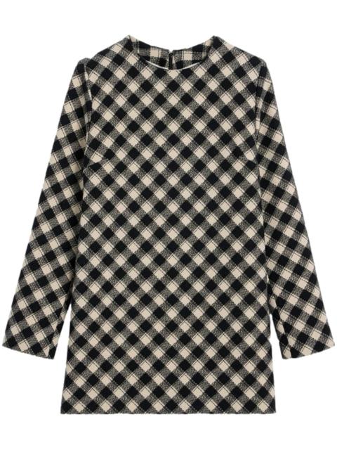 AMI Paris check-pattern mini-dress