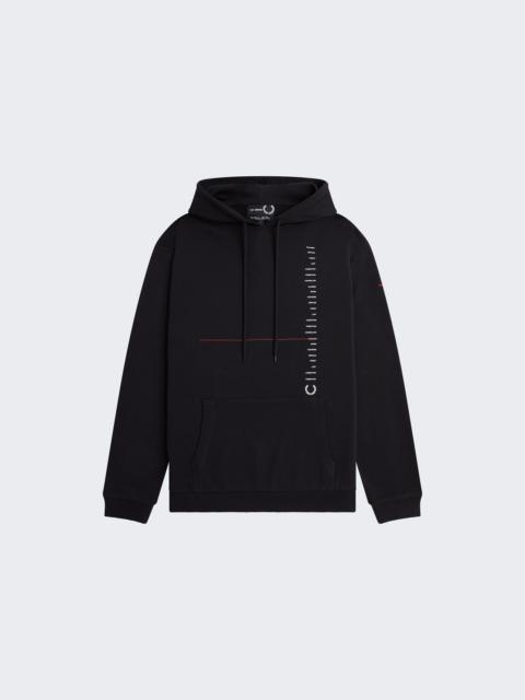 Fred Perry Printed Hooded Sweatshirt Black