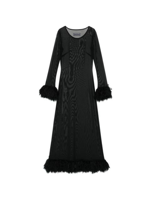Marine Serre semi-sheer maxi dress