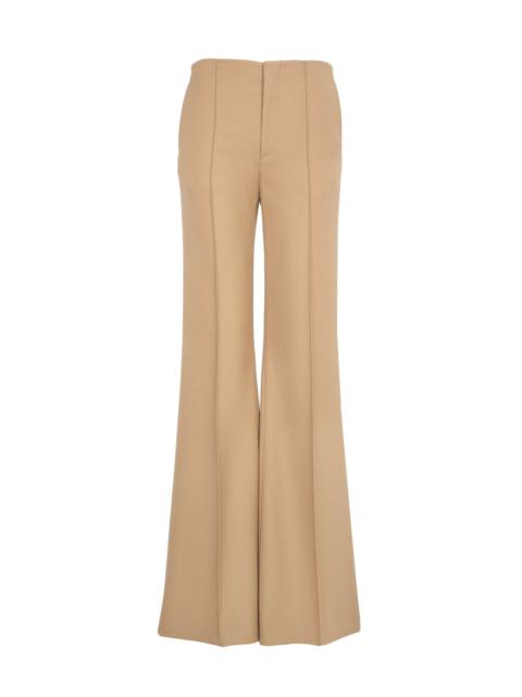 Chloé BROKEN-HEEL SLIM PANTS IN WOOL GRAIN DE POUDRE