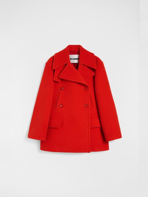 Jil Sander Wool Chevron Coat