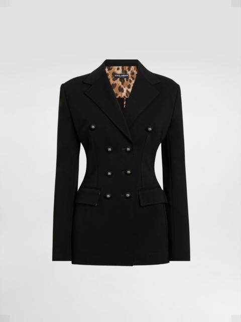 Dolce & Gabbana Double-breasted Turlington jacket in jersey Milano rib