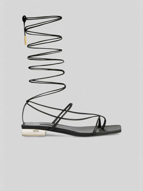 VERSACE Antheia Lace-Up Flat Sandals