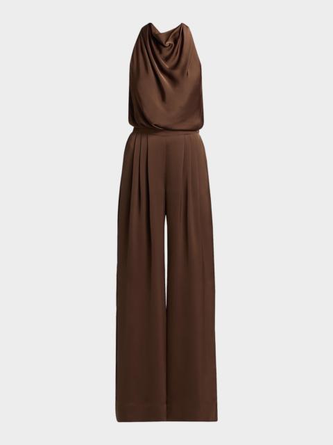 RAMY BROOK Zahara Satin Wide-Leg Jumpsuit