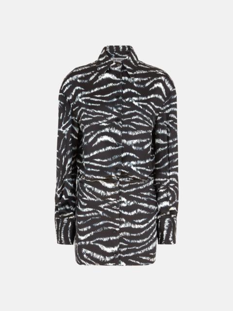 THE ATTICO SILVYE'' BLACK AND WHITE MINI DRESS