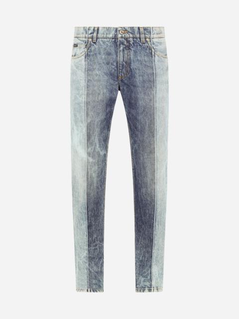 Dolce & Gabbana Regular-fit patchwork jeans