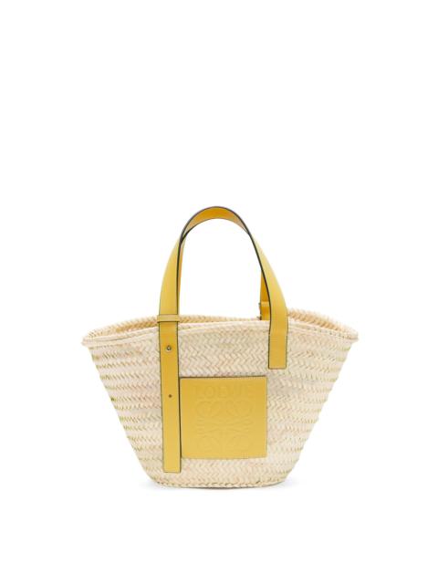 Loewe Basket bag in palm leaf and calfskin