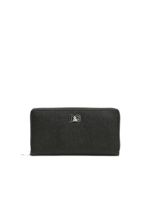 Dolce & Gabbana logo zip around wallet