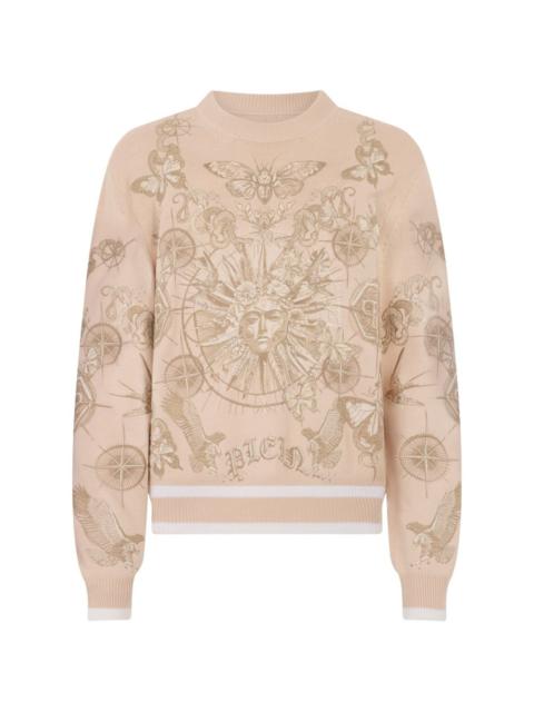 PHILIPP PLEIN tattoo round-neck sweater