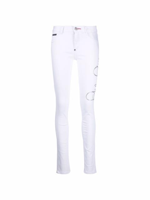 PHILIPP PLEIN Signature embellished skinny jeans