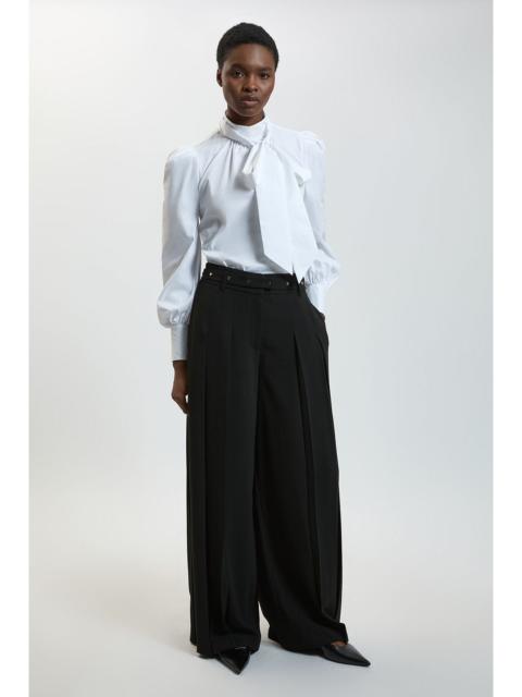 KAREN MILLEN Tailored Crepe Pleated Trousers