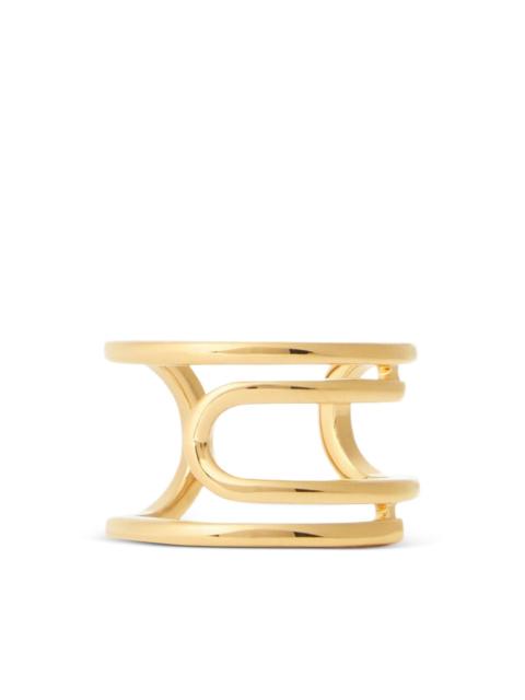 Off-White Paperclip double-band ring
