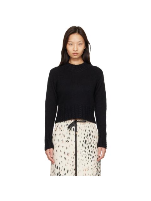 Moncler Black Alpaca Blend Turtleneck Sweater