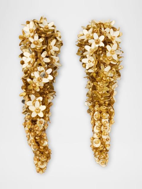 Oscar de la Renta Conical Bouquet Earrings