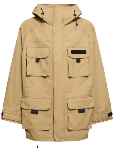 Cotton & nylon hooded jacket