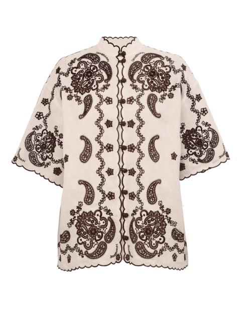 Zimmermann ASCENSION EMBROIDERED SHIRT