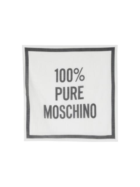 Moschino slogan-print square scarf