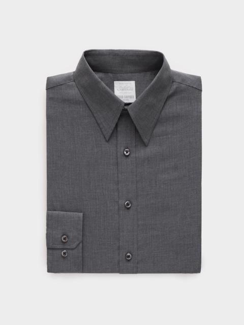 TODD SNYDER Italian Featherweight Flannel Long Point Collar Dress Shirt