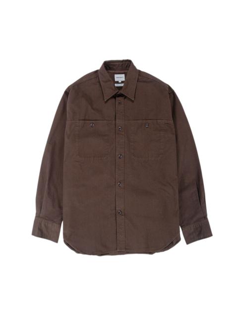 NORSE PROJECTS Julius Mineral Dyed Overshirt Shirt Espresso