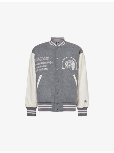 A BATHING APE® Bape X Kazuki Logo Wool-Blend Jacket