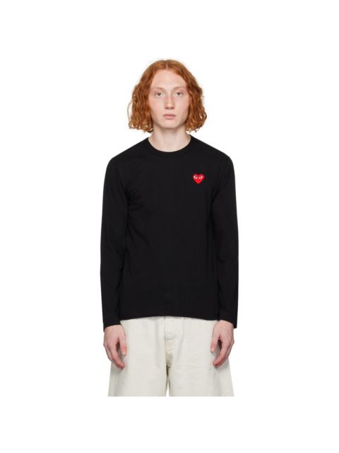 Comme des Garçons PLAY Black Heart Patch Long Sleeve T-Shirt