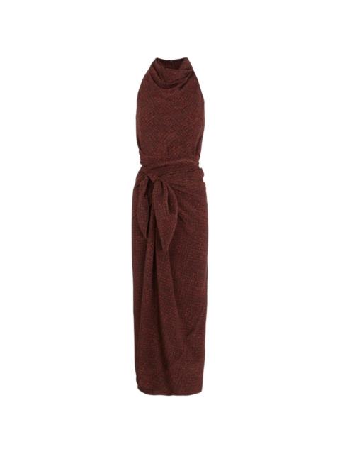 cortana Corallo printed silk dress